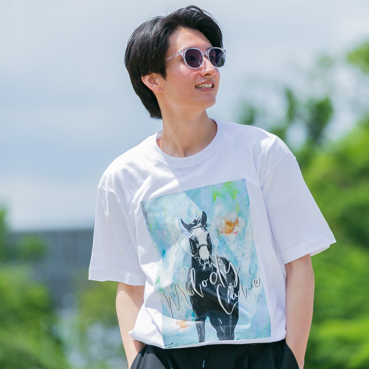 メロディーレーン グラフィカルTシャツAパターン（白/White