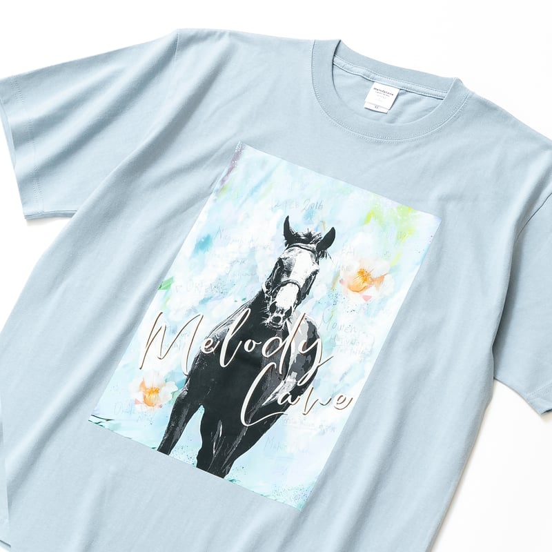 ゆ*牛様 EC melodi Tシャツ メロディーレーン グラフィカルTシャツAパターン（青/Blue
