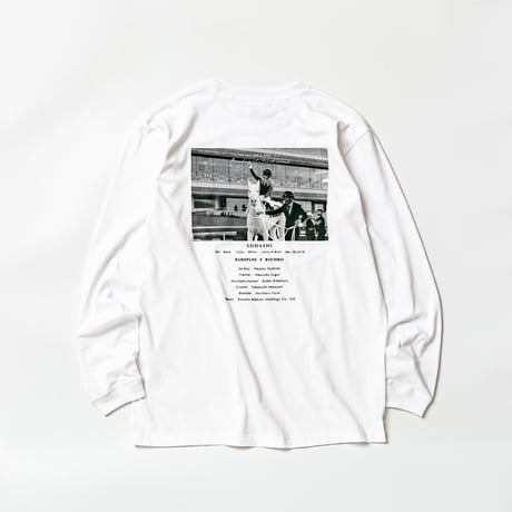 ソダシ引退記念グラフィカルロングスリーブTシャツ（白/White）