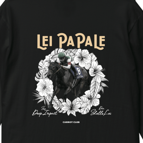 レイパパレ引退記念グラフィカルロングスリーブTシャツ（黒/Black）