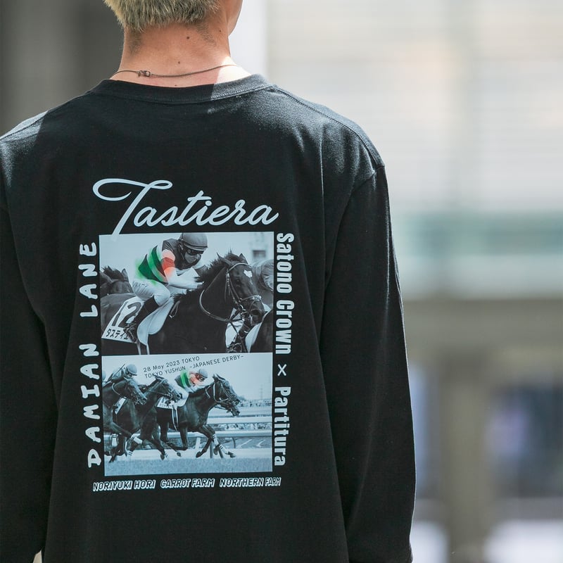 タスティエーラ引退記念 グラフィカルロングスリーブTシャツ（黒/Black