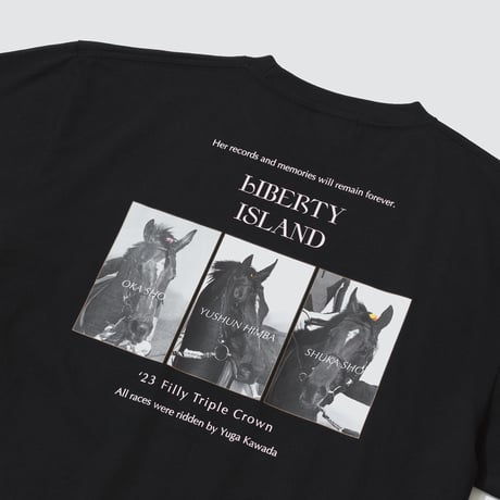 リバティアイランド メモリアルグッズ グラフィカルTシャツBパターン（黒/Black）