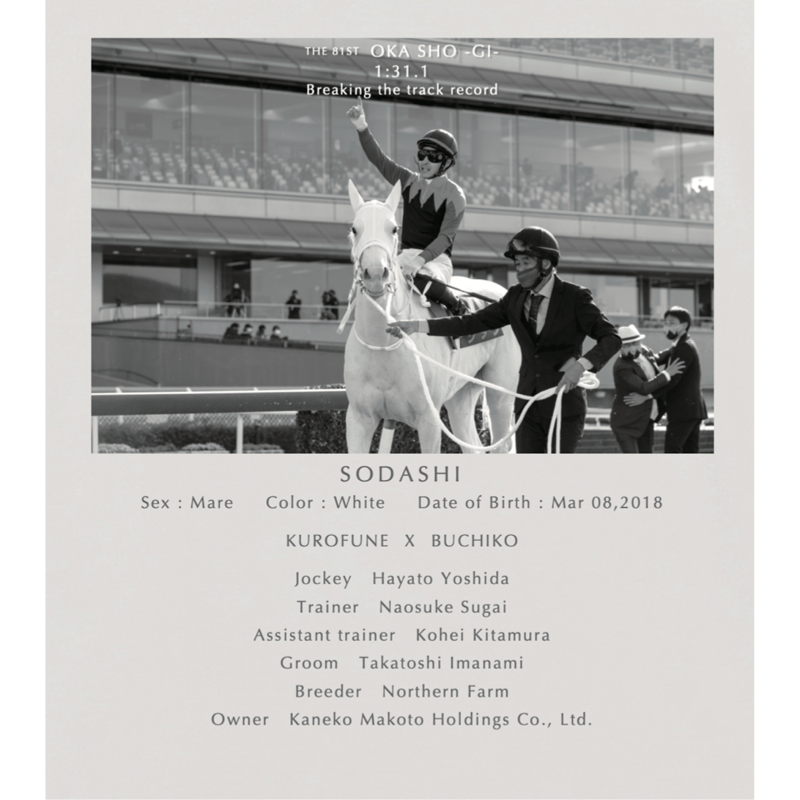 ソダシ引退記念グラフィカルTシャツ（Cパターン白/White） | HORSEGOODSnet