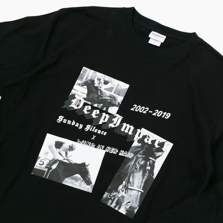 ディープインパクト グラフィカルロングスリーブTシャツ（黒/Black）