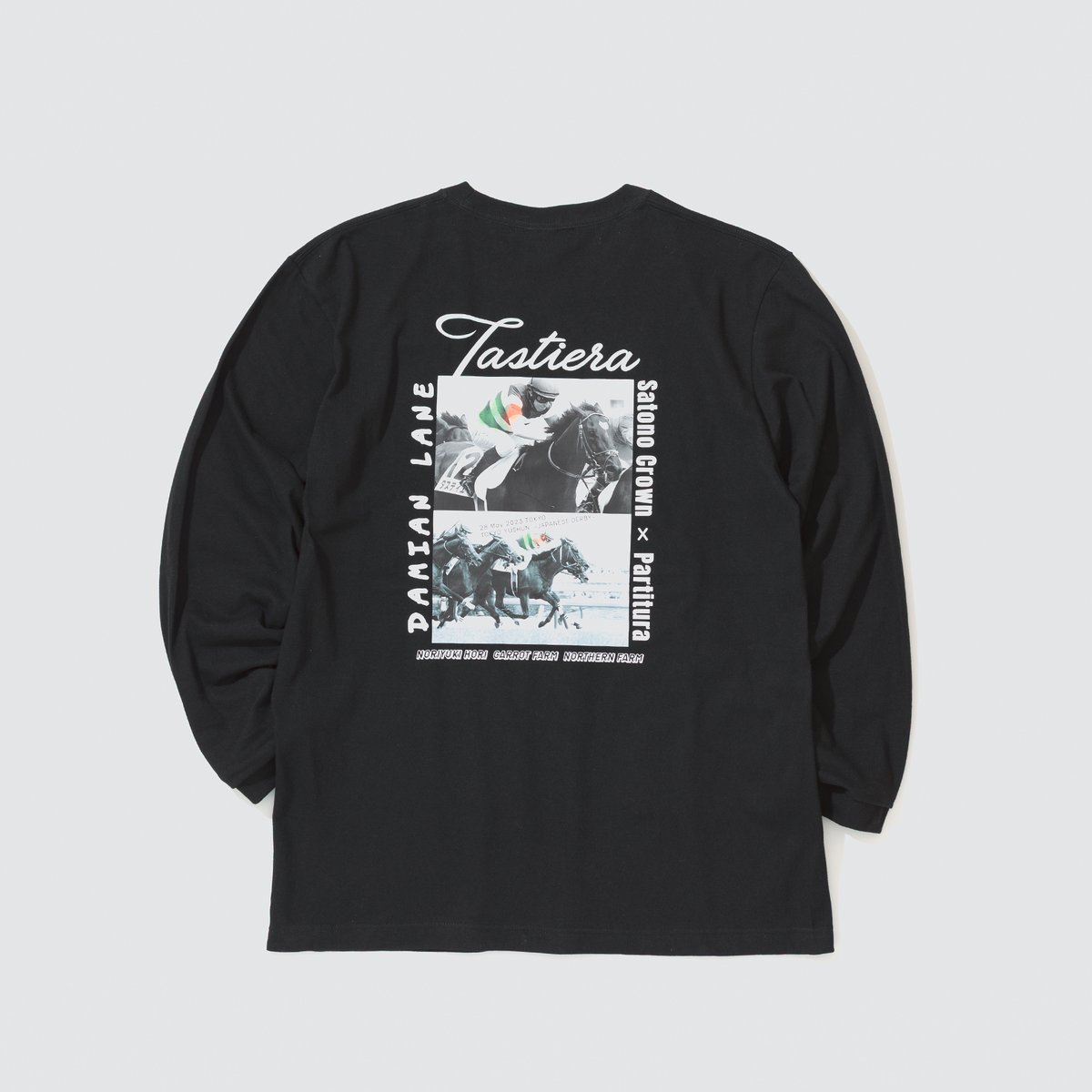 タスティエーラ引退記念 グラフィカルロングスリーブTシャツ（黒/Black
