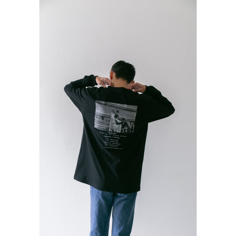 たそ様 ソダシ引退記念グラフィカルロングスリーブTシャツ（黒/Black