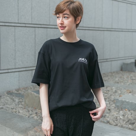 ハヤヤッコ グラフィカルTシャツCパターン（黒/Black）