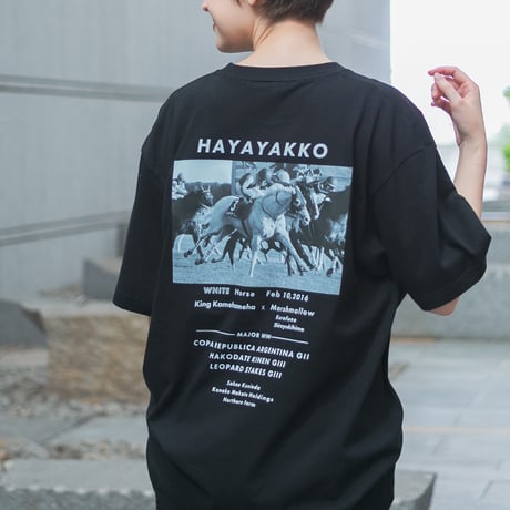 ハヤヤッコ グラフィカルTシャツCパターン（黒/Black）
