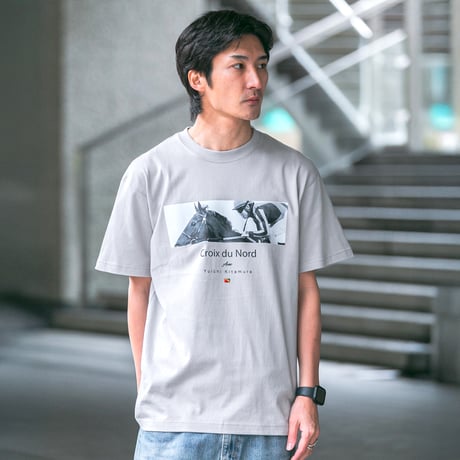クロワデュノール グラフィカルTシャツAパターン（グレー/Gray）