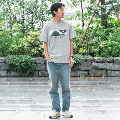 クロワデュノール グラフィカルTシャツAパターン（グレー/Gray）