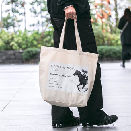 クロワデュノール グラフィカルトートLサイズ（生成り/Off-White）