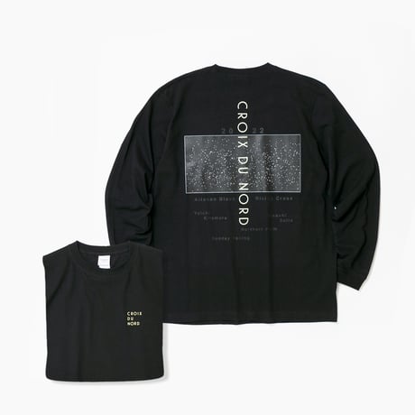 クロワデュノール グラフィカルロングスリーブTシャツ（黒/Black）