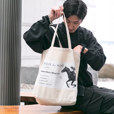 クロワデュノール グラフィカルトートLサイズ（生成り/Off-White）