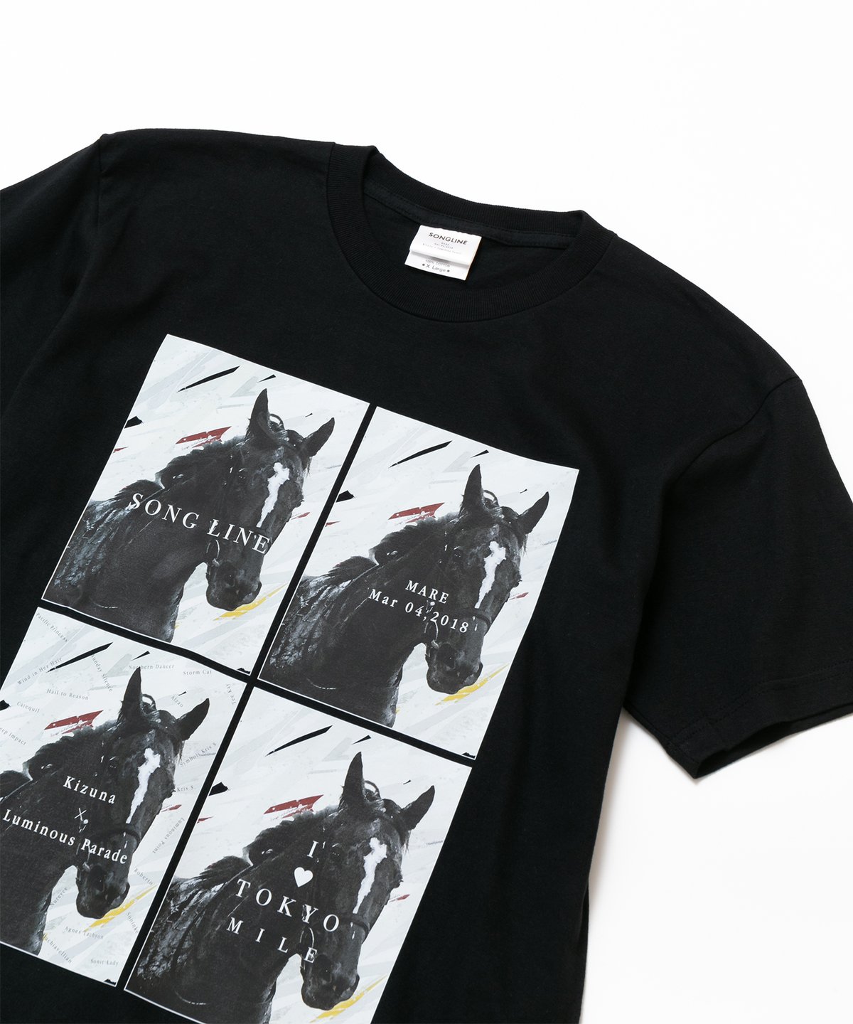 ソングライン引退記念グラフィカルTシャツAパターン（黒/Black