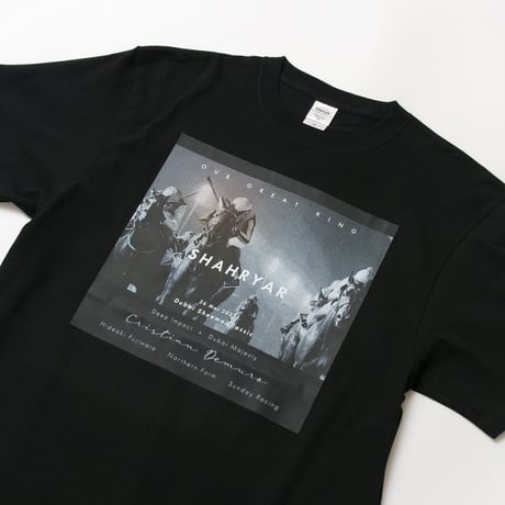 シャフリヤール グラフィカルTシャツAパターン（黒/Black）