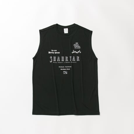 シャフリヤール グラフィカルノースリーブTシャツ（黒/Black）
