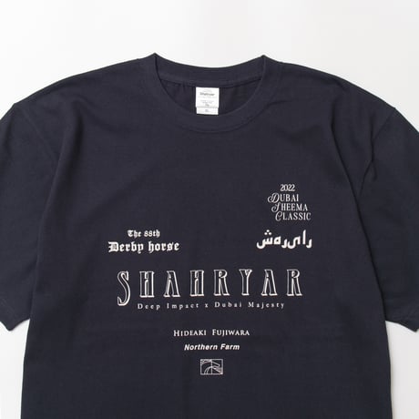 シャフリヤール グラフィカルTシャツBパターン（ネイビー/Navy）