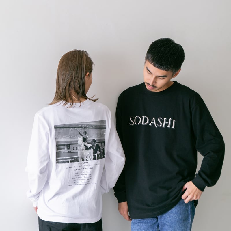 ソダシ引退記念グラフィカルロングスリーブTシャツ（黒/Black