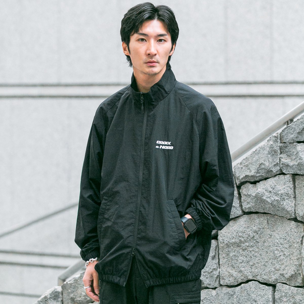 クロワデュノール グラフィカルブルゾン（黒/Black） | HORSEGOODSnet