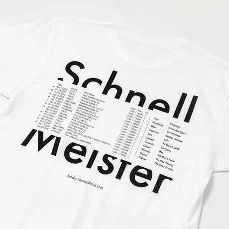シュネルマイスター引退記念グラフィカルTシャツBパターン（白/White）