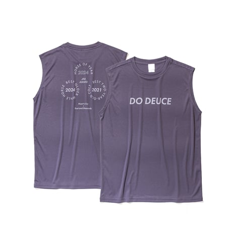 ドウデュース グラフィカルノースリーブTシャツ（紫/Purple）