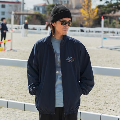 ウインドインハーヘア グラフィカルブルゾン（紺/Navy）