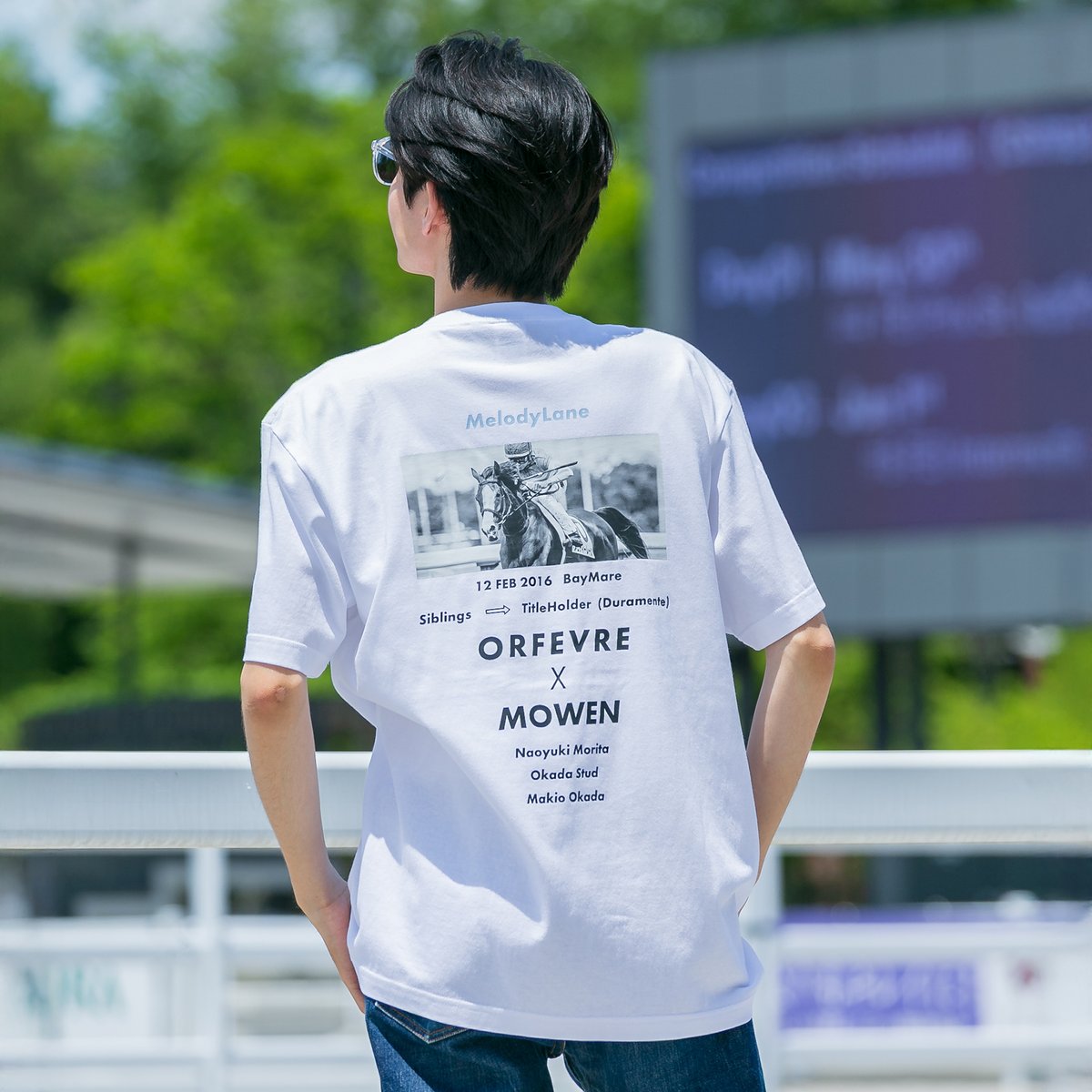 メロディーレーン グラフィカルTシャツCパターン（白/White