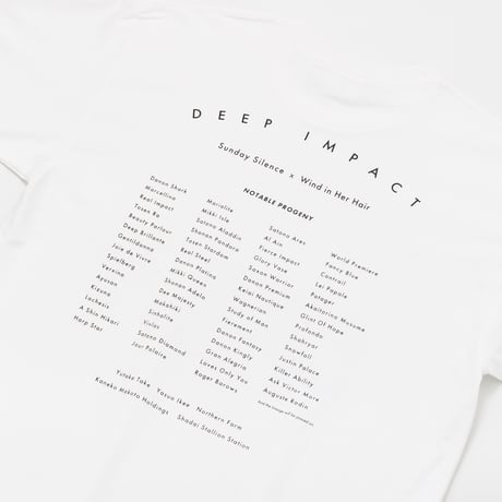 ディープインパクト グラフィカルTシャツCパターン（白/White）