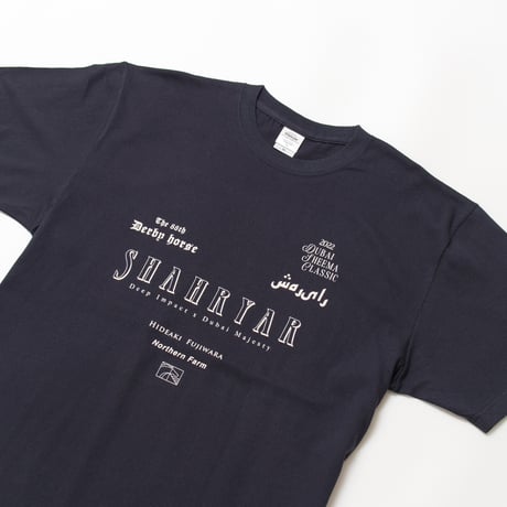 シャフリヤール グラフィカルTシャツBパターン（ネイビー/Navy）