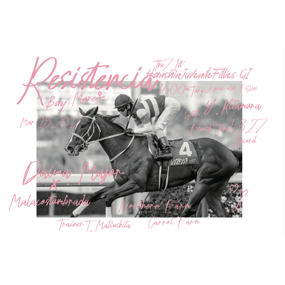 レシステンシア引退記念グラフィカルTシャツ（Aパターン白/White