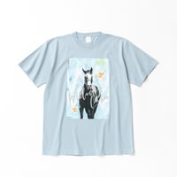 メロディーレーン グラフィカルTシャツAパターン（青/Blue）