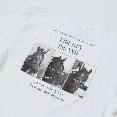 リバティアイランド メモリアルグッズ グラフィカルTシャツBパターン（白/White）