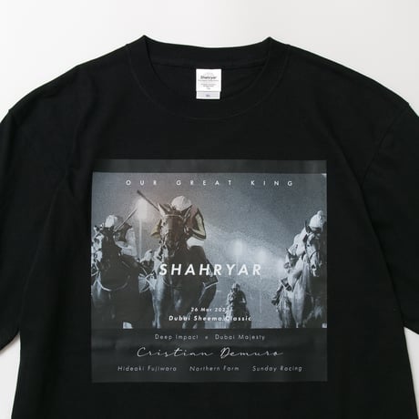 シャフリヤール グラフィカルTシャツAパターン（黒/Black）