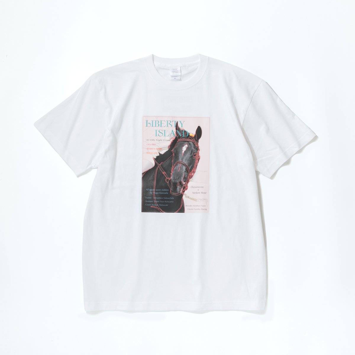 リバティアイランド三冠記念TシャツLサイズ リバティアイランド/ドライTシャツ | 馬site グッズを買って引退馬支援
