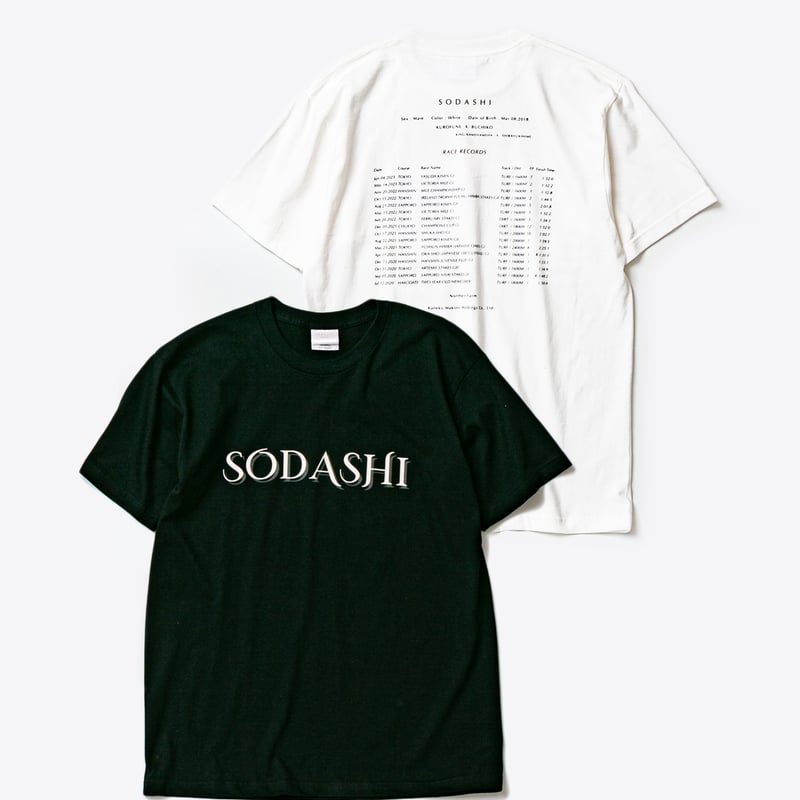 ソダシ引退記念グラフィカルTシャツ（Bパターン白/White） | HORSEGOODSnet