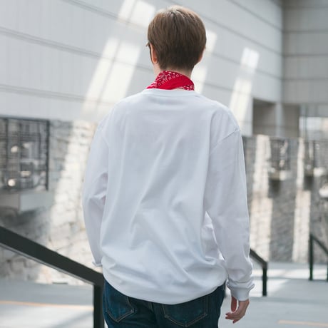 ハヤヤッコ グラフィカルロングスリーブTシャツ（白/White）