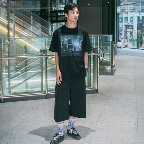 シャフリヤール グラフィカルTシャツAパターン（黒/Black）