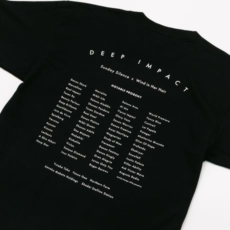 ディープインパクト グラフィカルTシャツCパターン（黒/Black）
