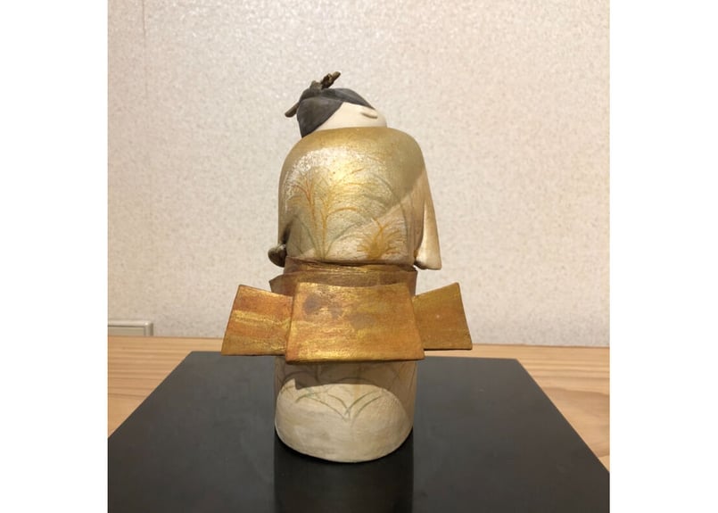 宋人 観音大士 台北故宮蔵 木箱付 印刷工芸 すすきの道」 野口園生 木彫紙塑 桐合わせ箱 | 林人形工房