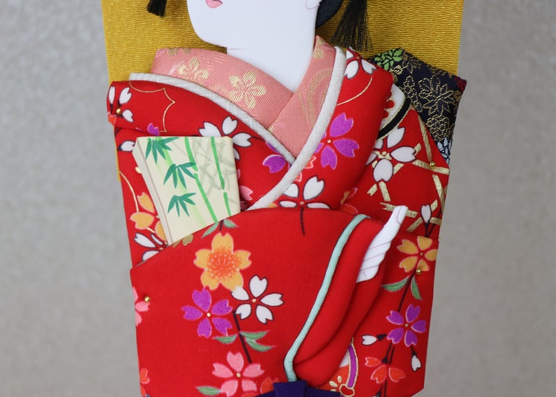 楽天市場】押絵羽子板 16号 本絹 極上 八重垣姫 飾り台付き むさしや