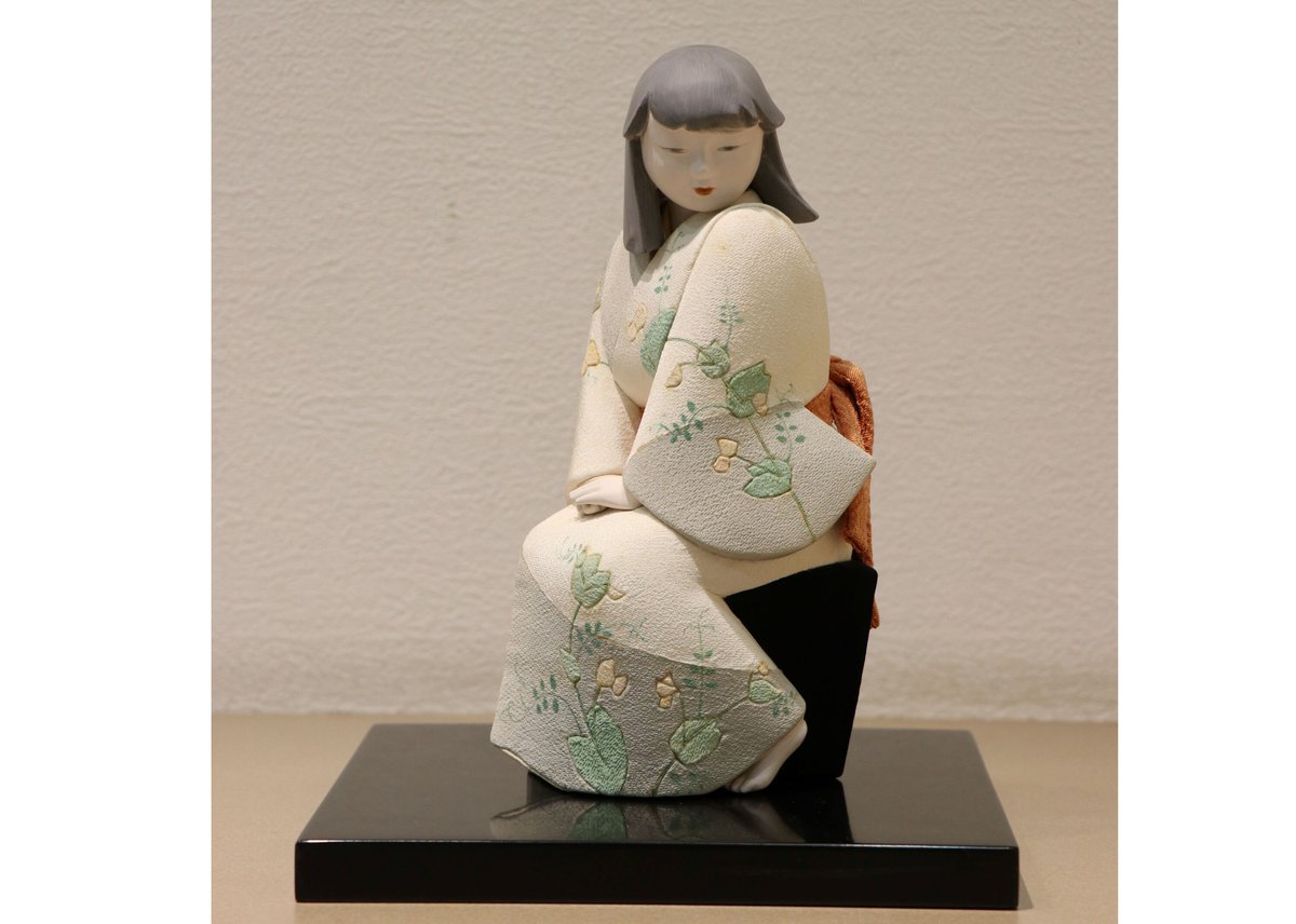 岩瀬なほみ　木彫布貼人形　秋露 岩瀬なほみ 木彫布貼人形 秋露 美術品・アンティーク・コレクション
