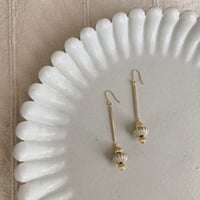 stripe gold long  pierce