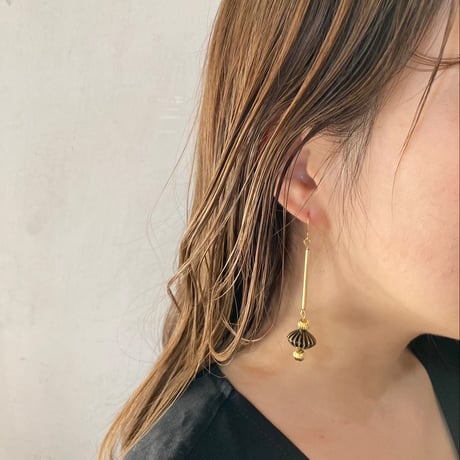 black stripe long pierce