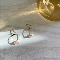 rose stone hoop pierce