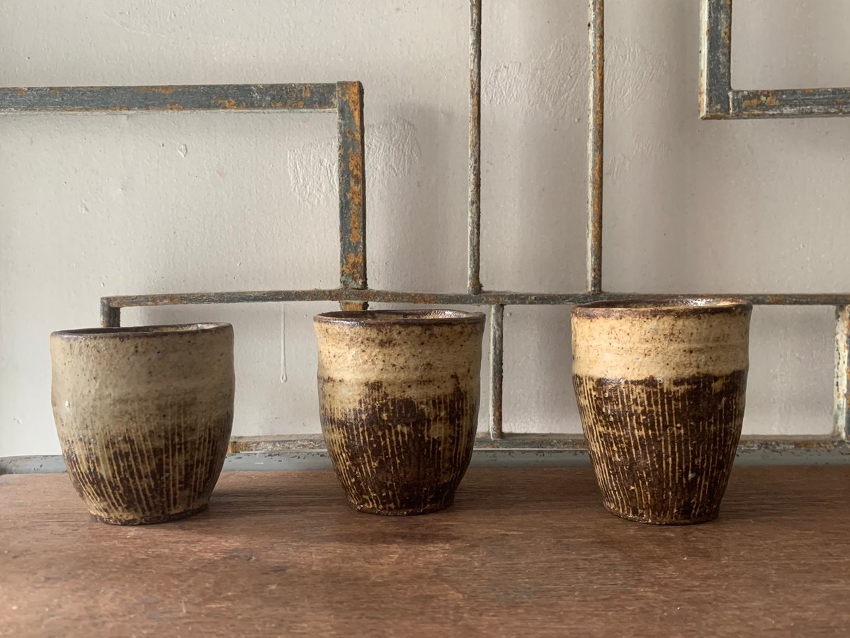 田鶴濱守人 粉引けがき 湯呑み | GARAGE