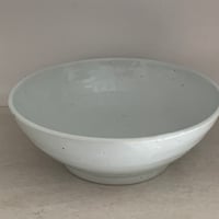田鶴濱守人 白磁 八寸冷麺鉢