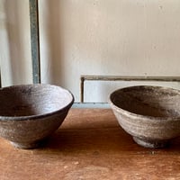 田鶴濱守人 黒刷毛目 飯碗