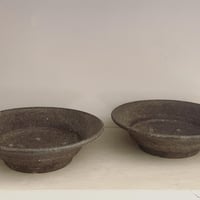 田鶴濱守人 黒錆七寸リム鉢
