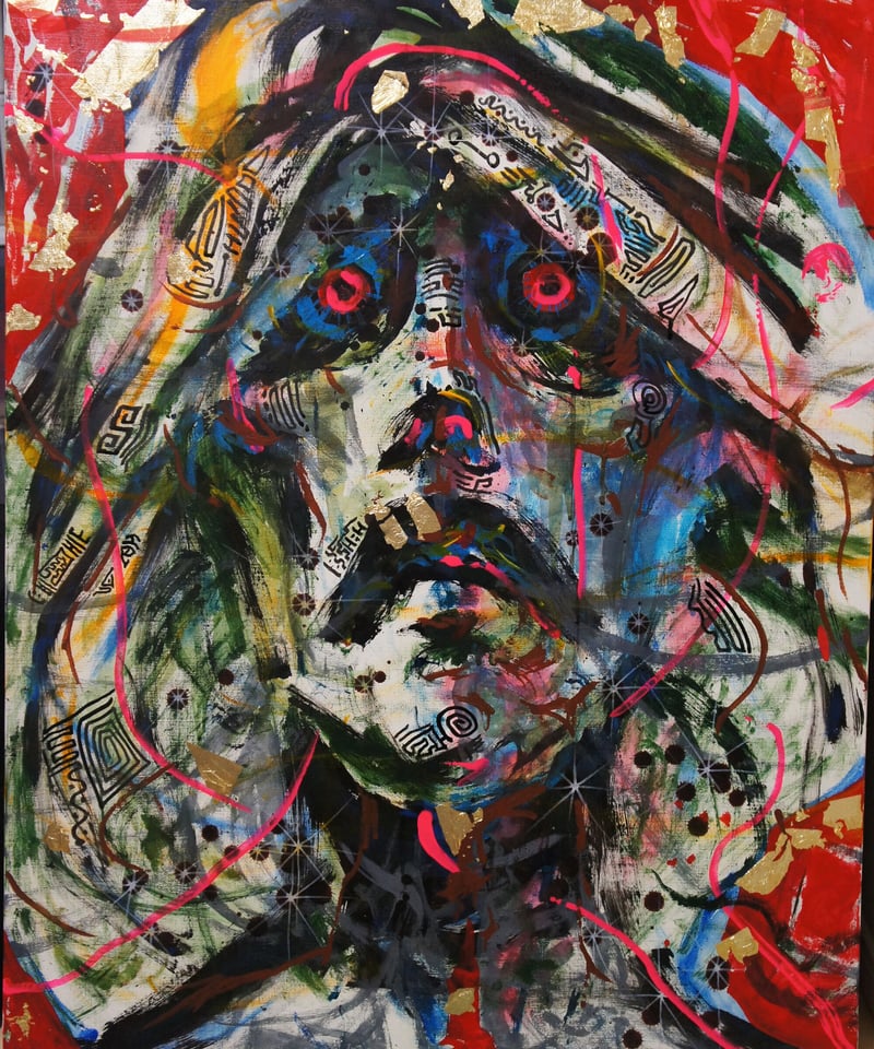 【絵画展入選】悪魔に魂を売る剣闘士 / 117×91㎝ F50 モダン おしゃれ 絵画展入選】悪魔に魂を売る剣闘士 / 117×91㎝ F50 モダン