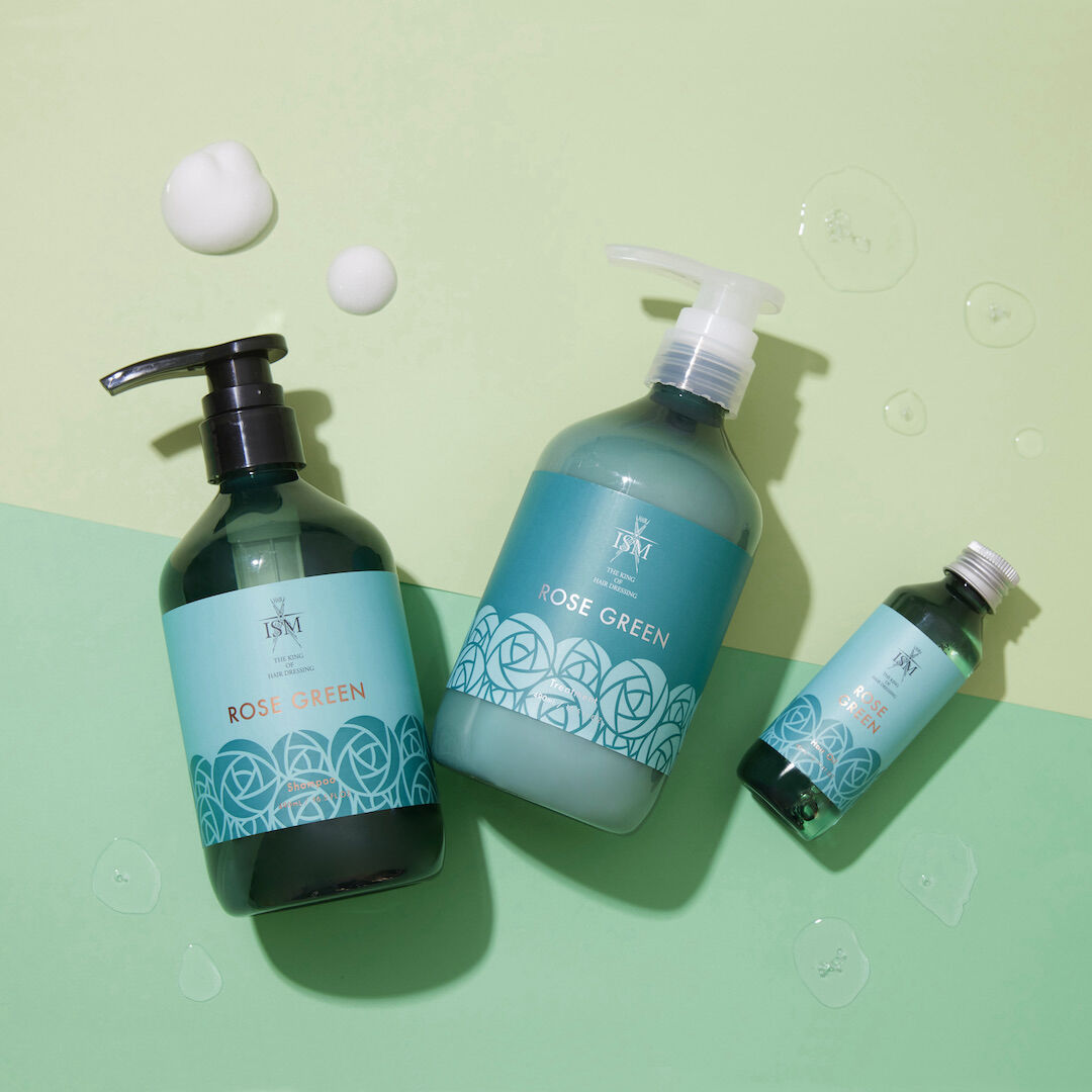 ISM シャンプー＆トリートメント＆ヘアオイルセット ローズ